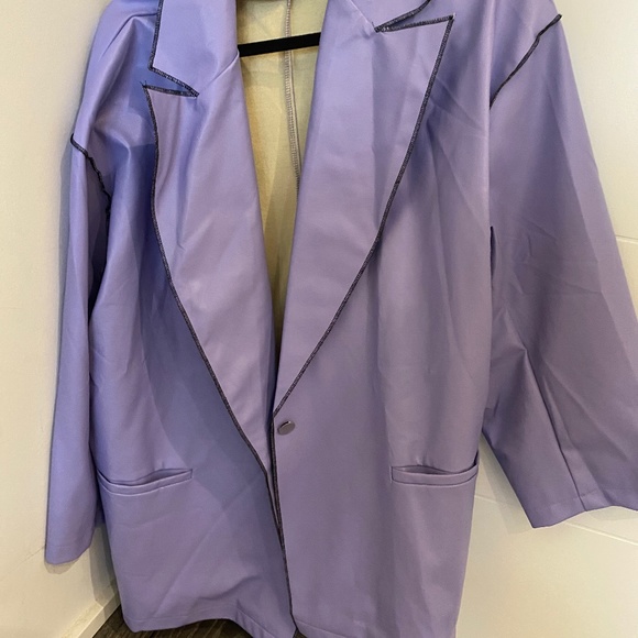 Purple faux leather jacket - Picture 1 of 2